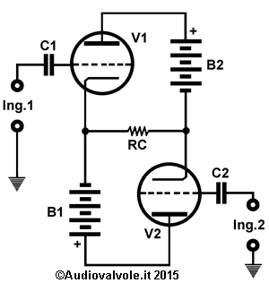 Schema di principio amplificatore otl circlotron