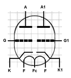 Schema circuitale doppio triodo ecc81