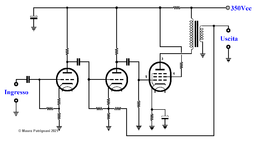 Schema elettrico modifica amplificatore a valvole in kit cinese