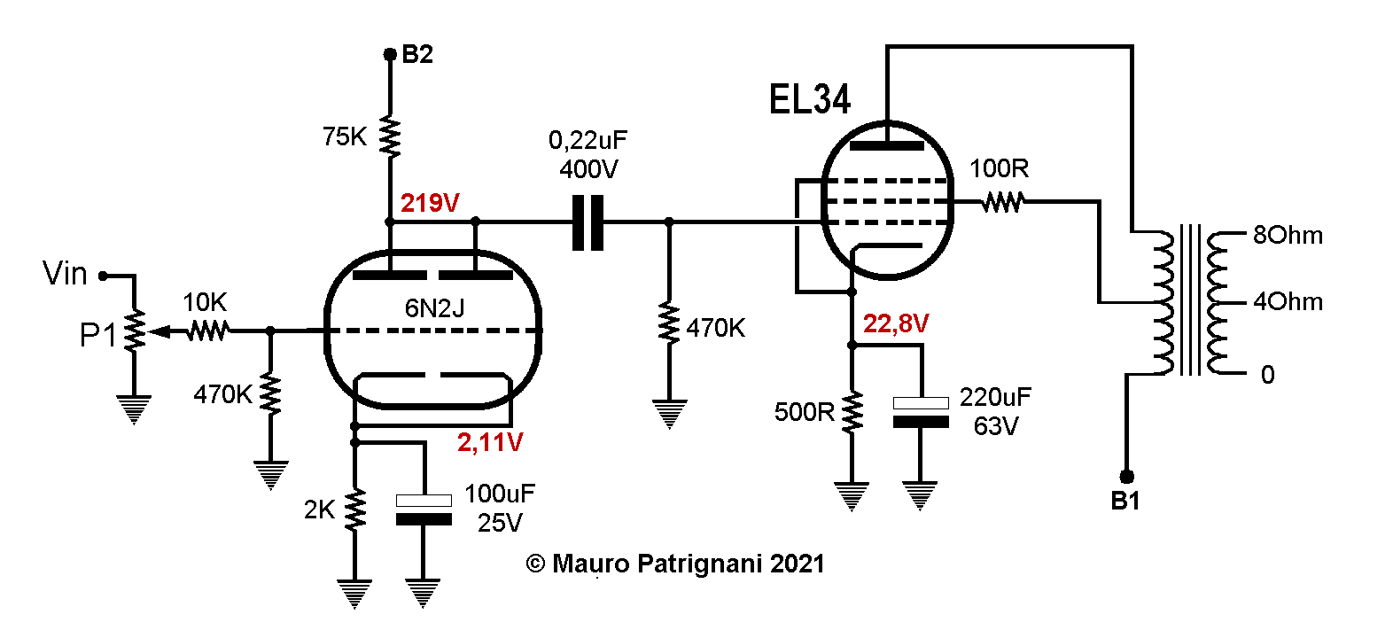 Amplificatore valvolare reisong a10 schema elettrico originale finale di potenza