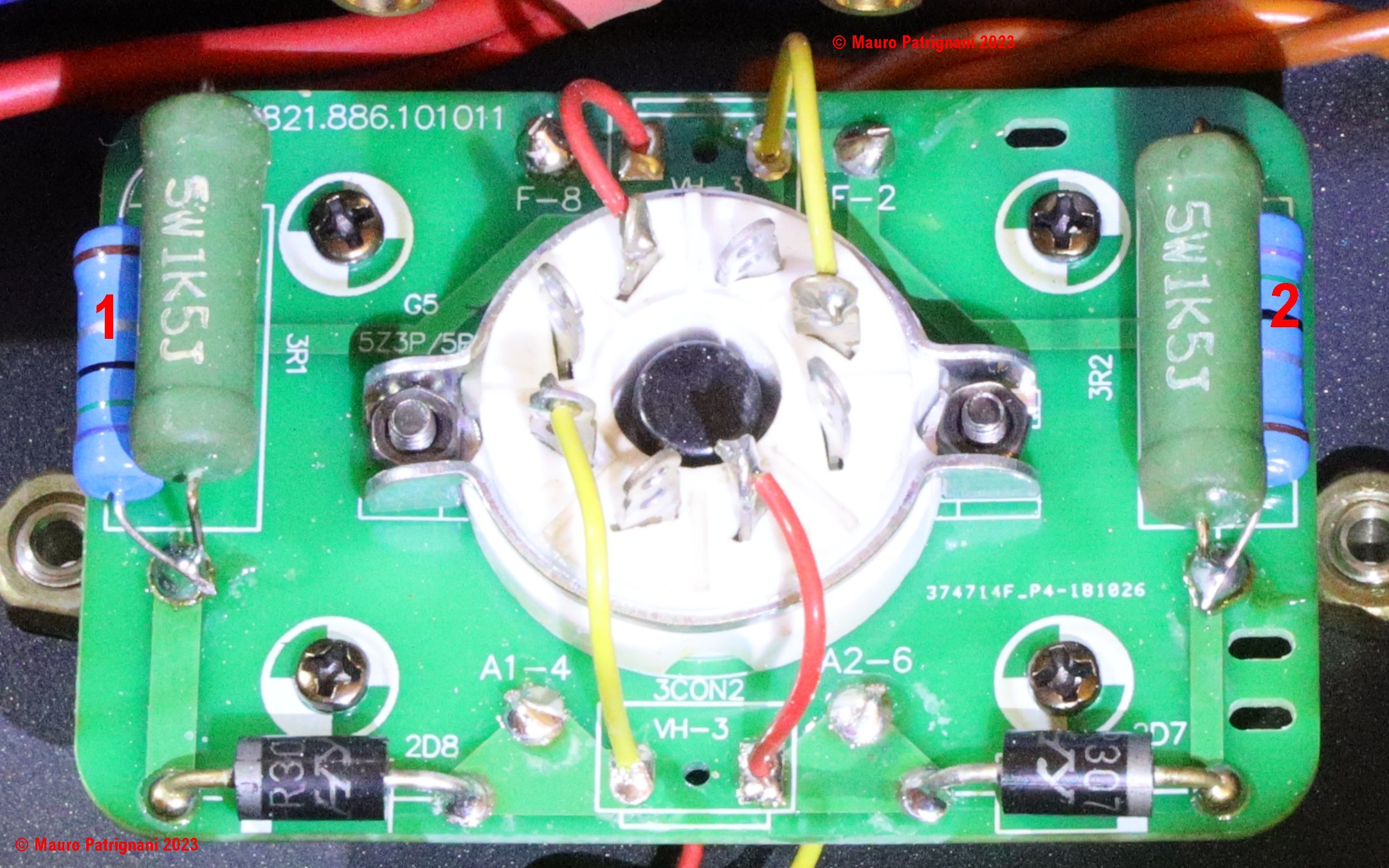 Amplificatore valvolare Dual Mono Xindak MS3 - Dettaglio delle modifiche alimentazione anodica