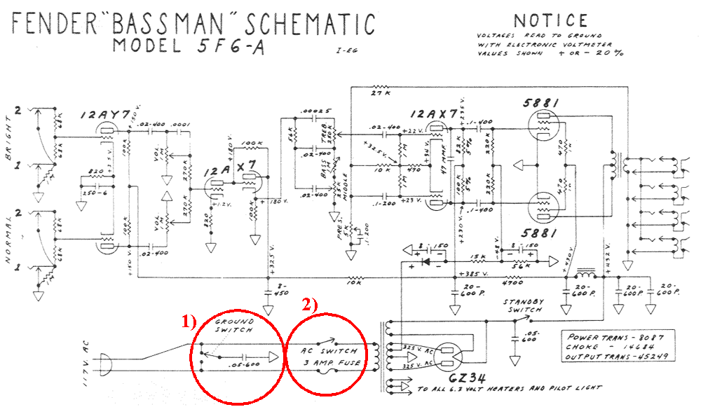 Spiegazione dello Schema amplificatore Fender "bassman" 5f6a