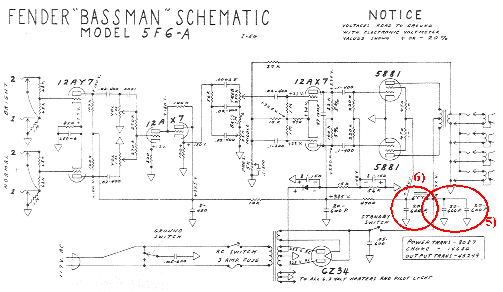 Spiegazione dello Schema amplificatore Fender "bassman" 5f6a