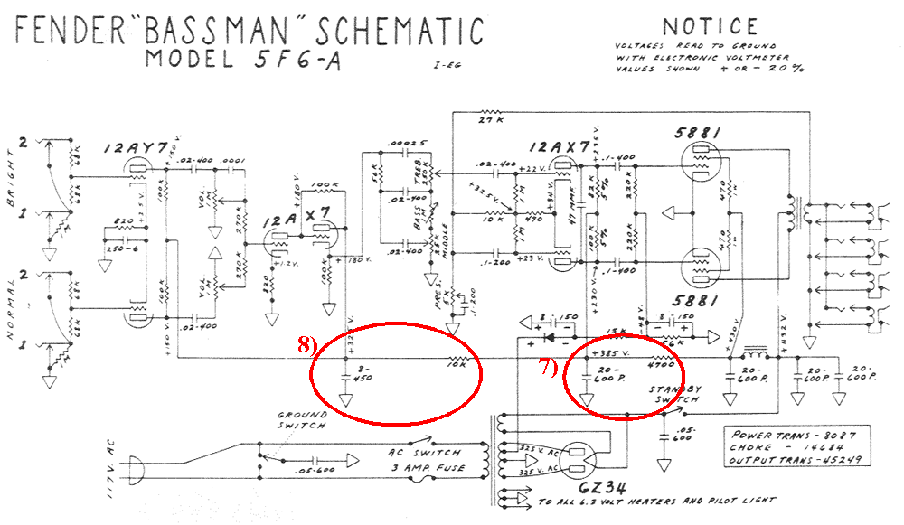 Spiegazione dello Schema amplificatore Fender "bassman" 5f6a