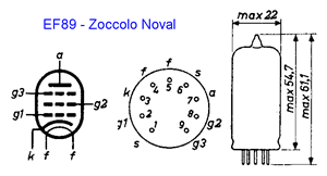 EF89 tubo termonionico pentodo