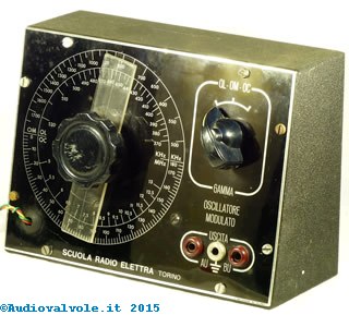 Oscillatore Modulato Scuola Radio Elettra Torino Pannello anteriore