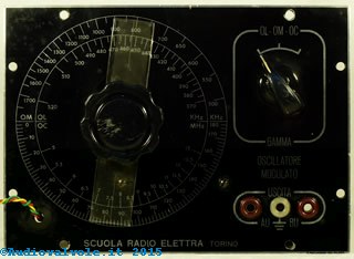 Oscillatore Modulato Scuola Radio Elettra Torino Pannello anteriore