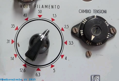Prova Valvole scuola radio elettra - cambio tensione filamento