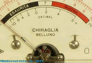 Tester Analogico Scuola Radio Elettra Torino Dettaglio della scala dedicata al prova valvole