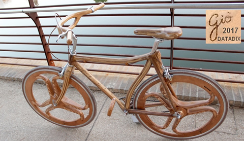 Dino Giulianelli, bicicletta in legno