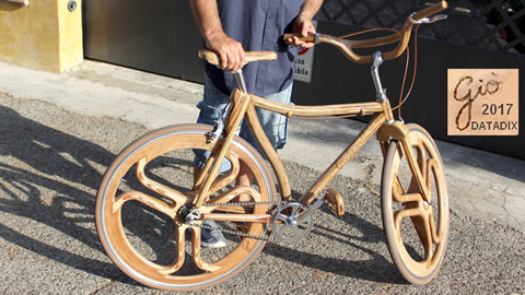 Dino Giulianelli, bicicletta in legno