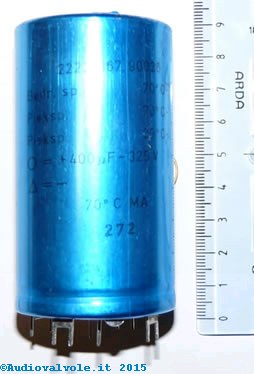Condensatore stabilizzazione anodica