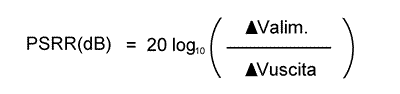 PSRR power supply rejection ratio