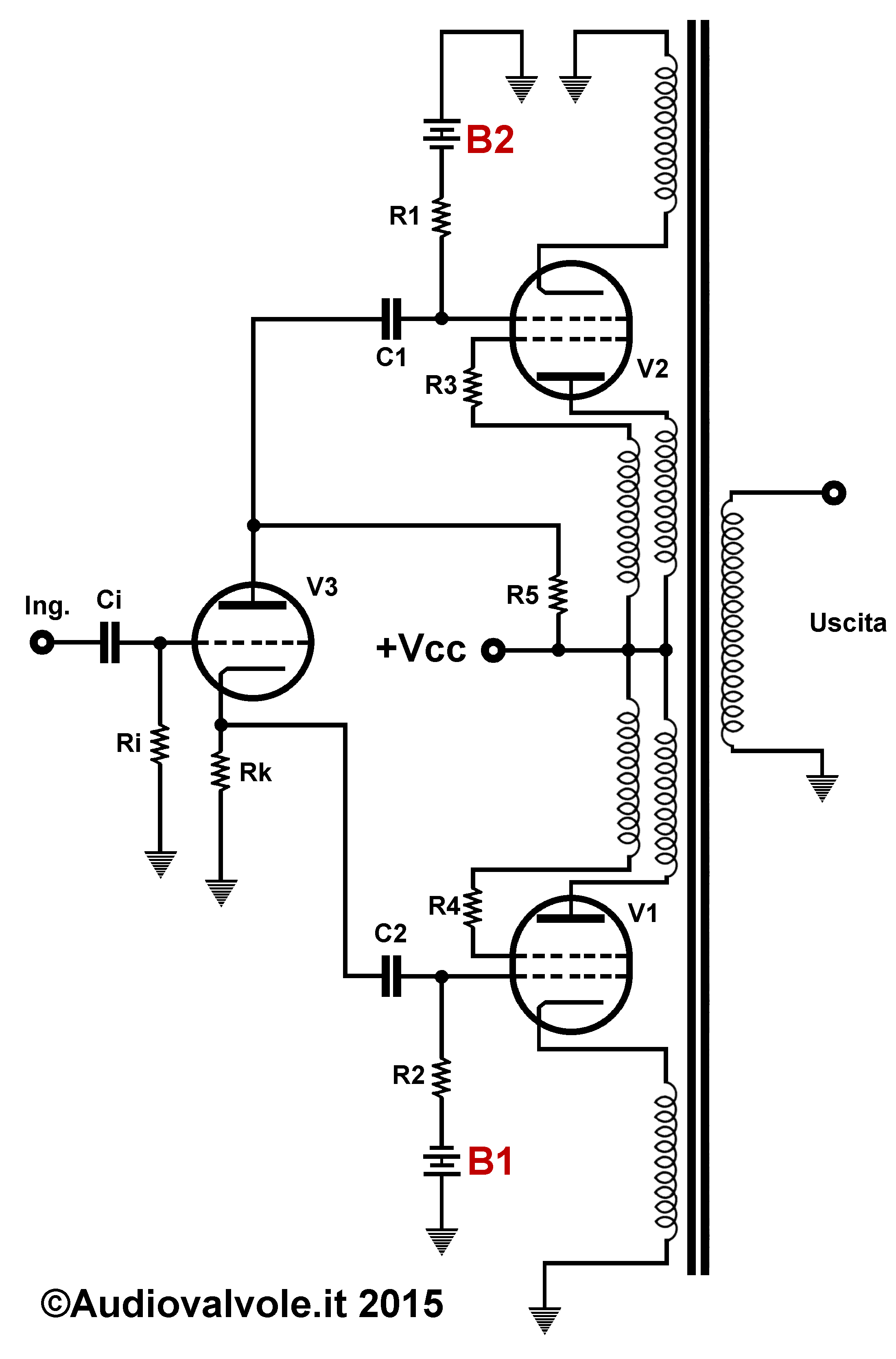 Amplificatore in configurazione Unity-coupled di Macintosh (Circuito brevettato McIntosh Laboratory)