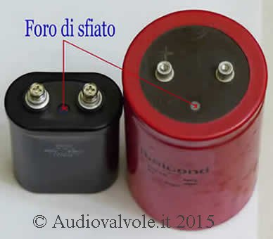 Sistema antiesplosione condensatori elettrolitici