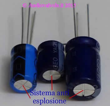 Sistema antiesplosione condensatori elettrolitici