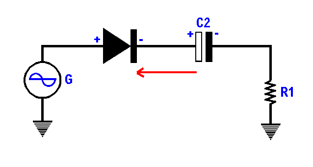 Schema di collegamento di condensatori elettrolitici in antiserie