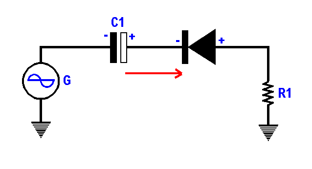 Schema di collegamento di condensatori elettrolitici in antiserie