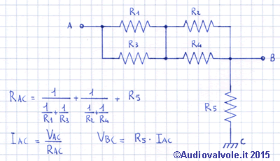 Partitore resistivo complesso: calcolo