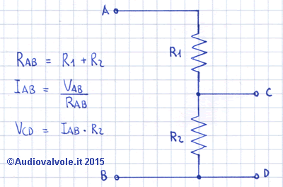 Partitore resistivo: calcolo