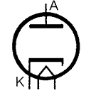 Simbolo Diodo Termoionico a riscaldamento indiretto