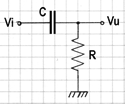 Schema Filtro passa alto RC