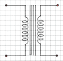 Trasformatore, simbolo circuitale