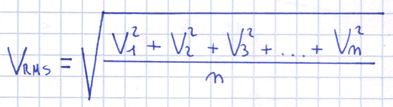 Calcolo della tensione RMS