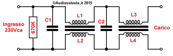 Filtro antidisturbo a doppia cella