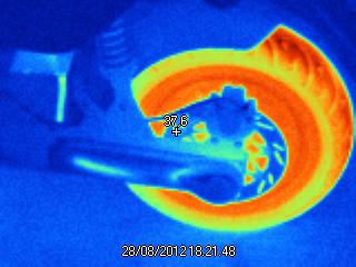 Termografia di uno scooter elettrico