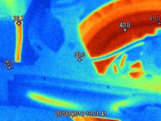 Termografia di uno scooter elettrico