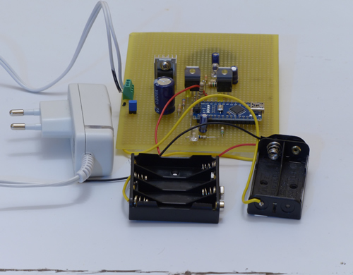Prototipo circuito di ricarica e test per batterie alcaline