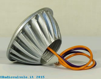 Lampada led per strobo ricavata da faretto da 3 watt