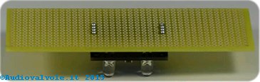 Sensore TCS230 fissato su una basetta millefori