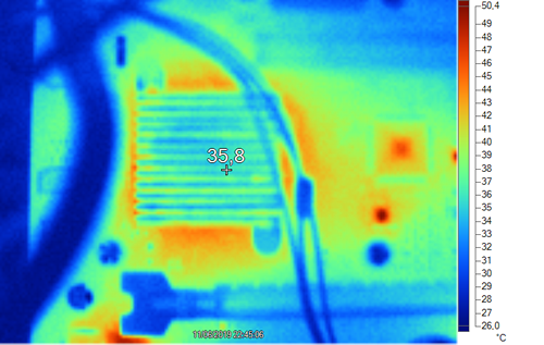 Termografia scheda madre computer