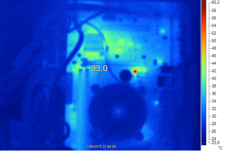 Termografia scheda madre computer