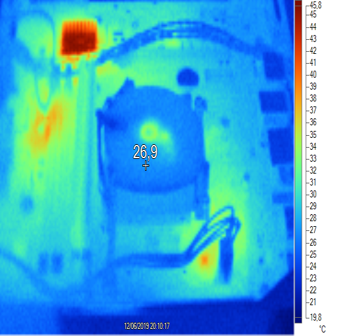 Termografia scheda madre computer